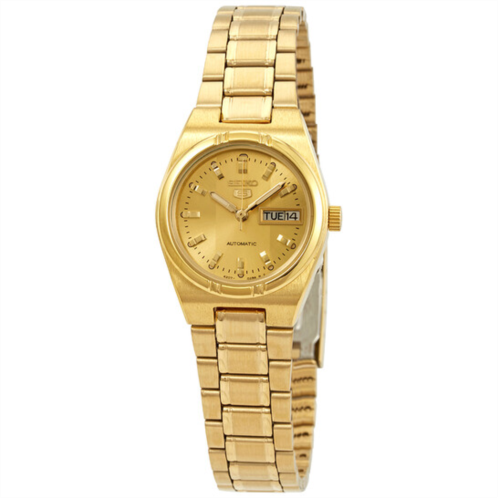 Seiko Series 5 Automatic Gold Dial Ladies Watch