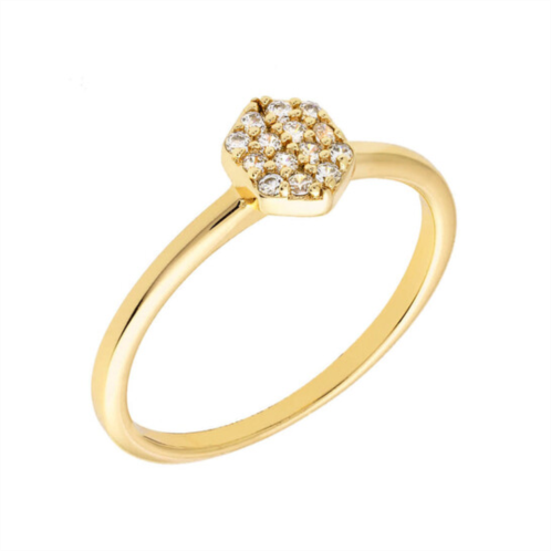 Sole Du Soleil Daffodil Collection Womens 18k YG Plated Stackable Fashion Ring Size 8