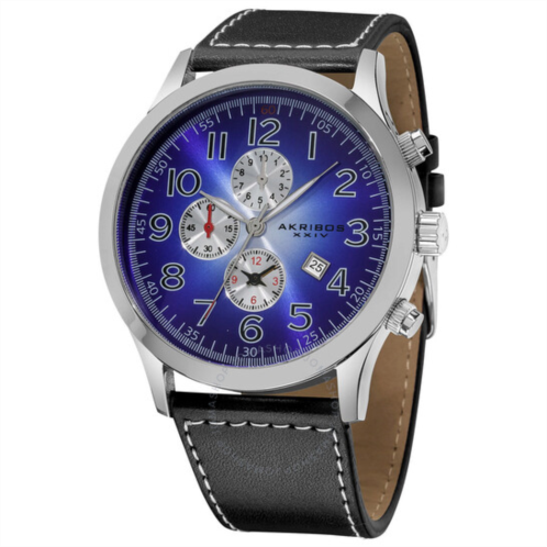 Akribos Xxiv Essential Chronograph Quartz Blue-White Gradient Dial Mens Watch