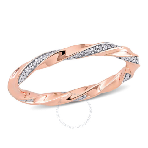 Amour 1/4 CT TW Diamond Twist Eternity Ring In 10K Rose Gold