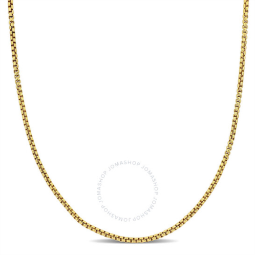 Amour 1.6mm Round Box Link Necklace In 14K Yellow Gold - 16 In