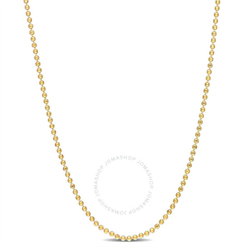 Amour Ball Chain Necklace In Yellow Plated Sterling Silver, 16 In