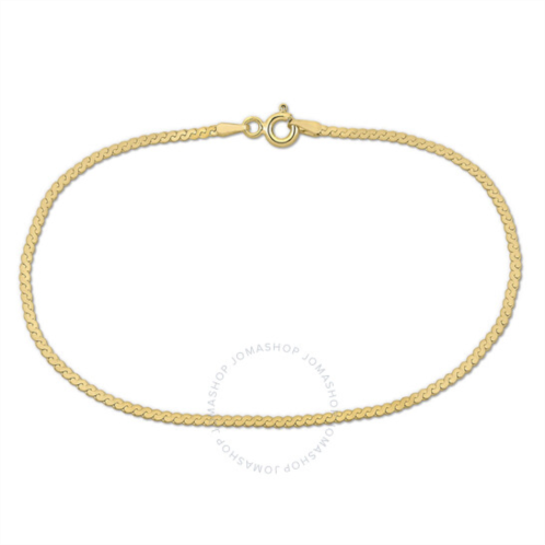 Amour 1.55mm Serpentine Chain Bracelet In 10K Yellow Gold, 7.5 In
