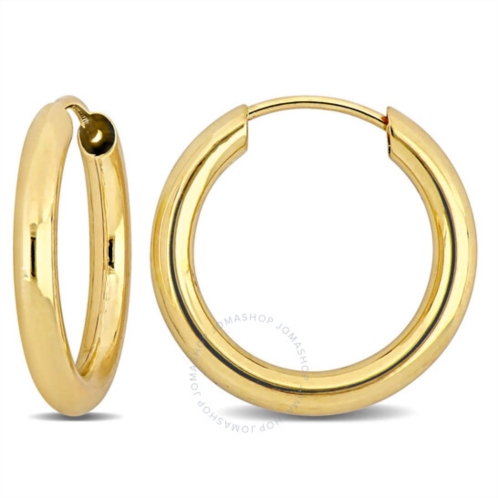 Amour 15mm Hoop Earrings in 14k Yellow Gold