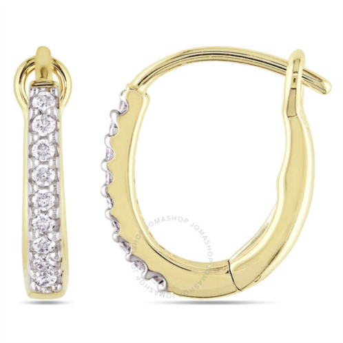 Amour 1/7 CT TW Diamond Hoop Earrings In 14K Yellow Gold