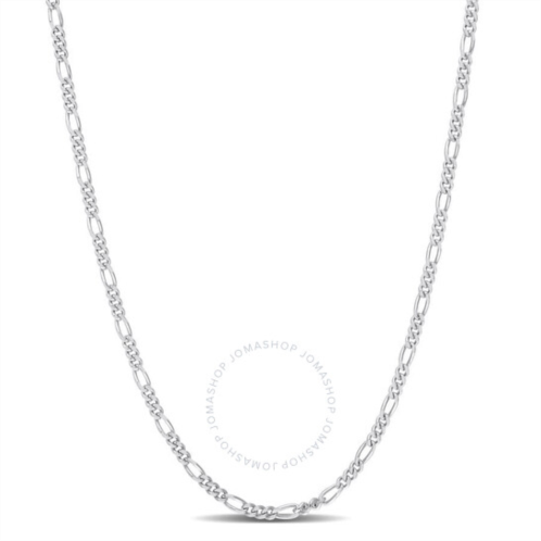 Amour 2.2mm Figaro Chain Necklace In Sterling Silver, 20 In