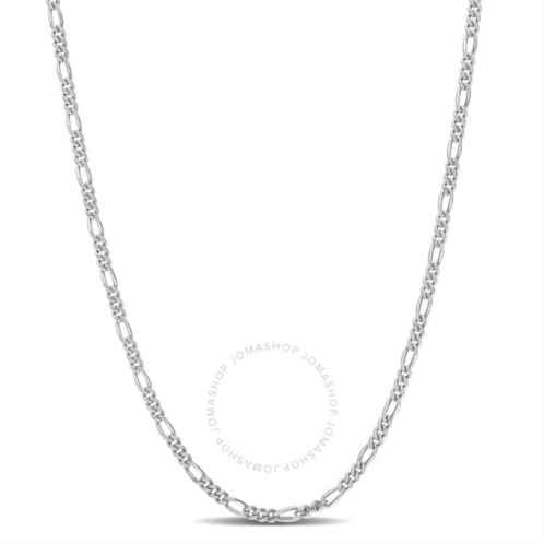 Amour 2.2mm Figaro Chain Necklace In Sterling Silver, 24 In