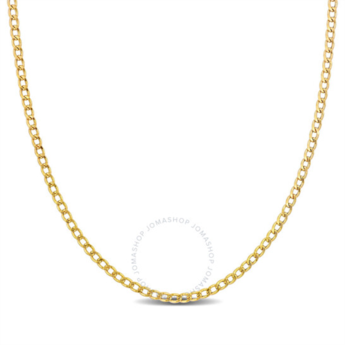 Amour 2.3mm Curb Link Chain Necklace in 10k Yellow Gold - 20 in