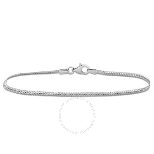 Amour 2mm Herringbone Chain Bracelet in Sterling Silver