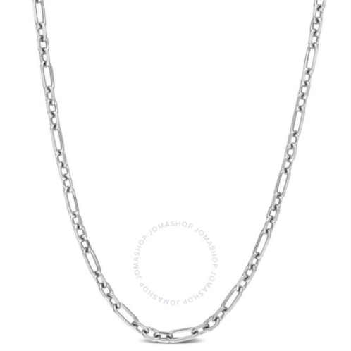 Amour 3mm Diamond Cut Figaro Chain Necklace In Sterling Silver, 16 In
