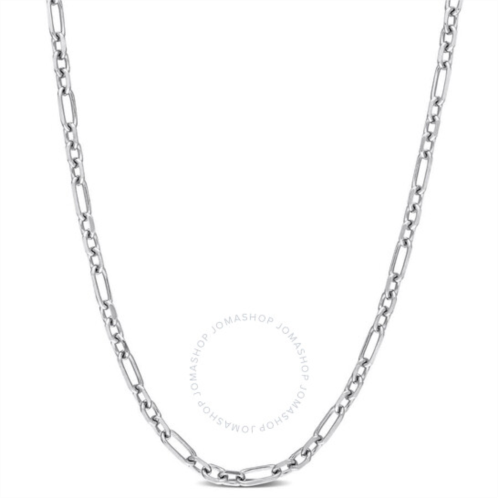 Amour 3mm Diamond Cut Figaro Chain Necklace In Sterling Silver, 18 In