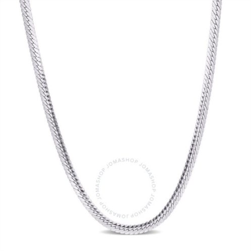 Amour Herringbone Chain Necklace In Sterling Silver, 18 In