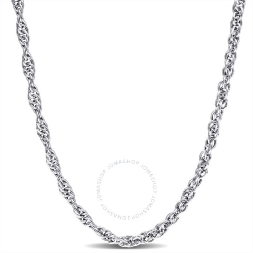 Amour 3.7mm Singapore Necklace In Sterling Silver, 18