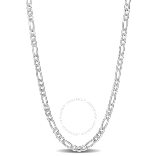 Amour 3.8mm Figaro Chain Necklace In Sterling Silver, 24 In