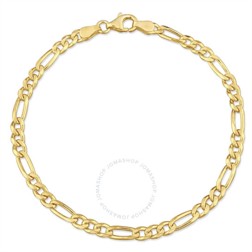 Amour 3.8mm Figaro Chain Bracelet In Yellow Plated Sterling Silver, 7.5 In