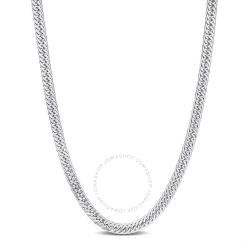 Amour Double Curb Link Chain Necklace In Sterling Silver, 18 In