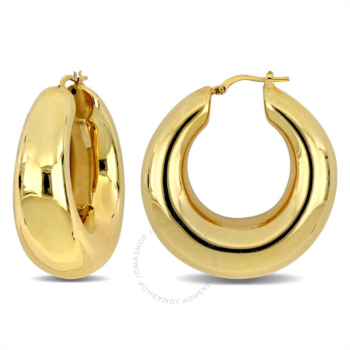 Amour 40mm Hoop Earrings In Yellow Plated Sterling Silver