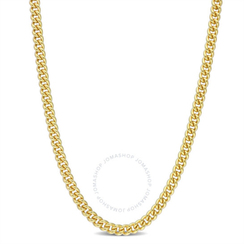 Amour 4.4mm Curb Link Chain Necklace In Yellow Plated Sterling Silver, 18 In