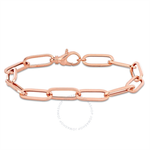 Amour 6.3mm Paperclip Chain Bracelet in 14k Rose Gold, 9 in