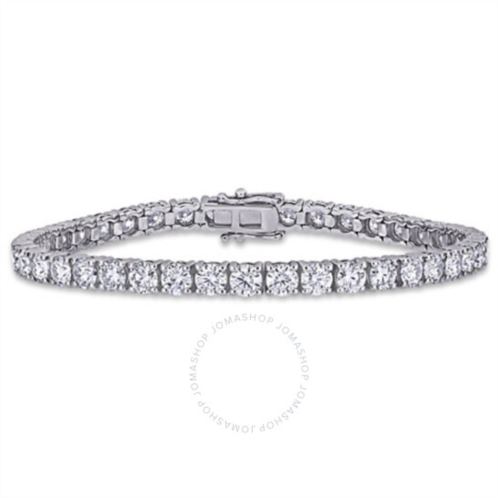 Amour 9 1/2 CT DEW Created Moissanite Tennis Bracelet In Sterling Silver