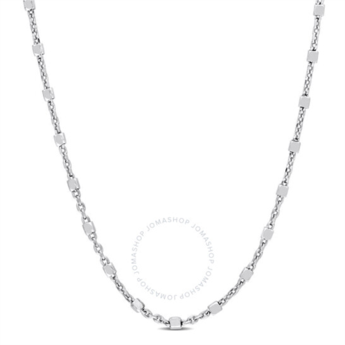 Amour Bead Chain Necklace In Sterling Silver, 24 In