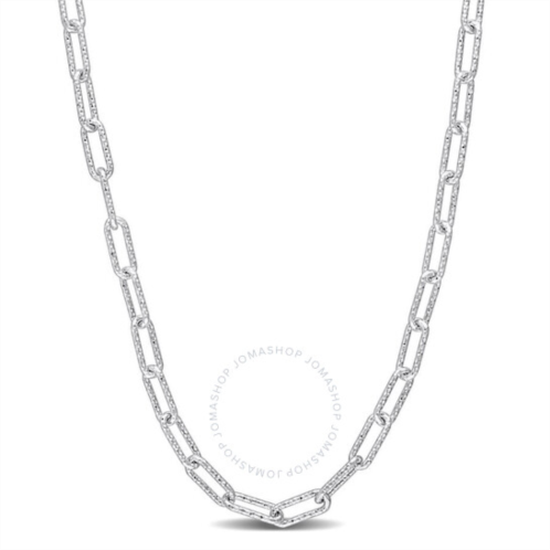 Amour 3.5mm Fancy Paperclip Chain Necklace In Sterling Silver, 16 In