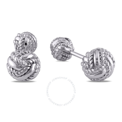 Amour Knot Cufflinks In Sterling Silver