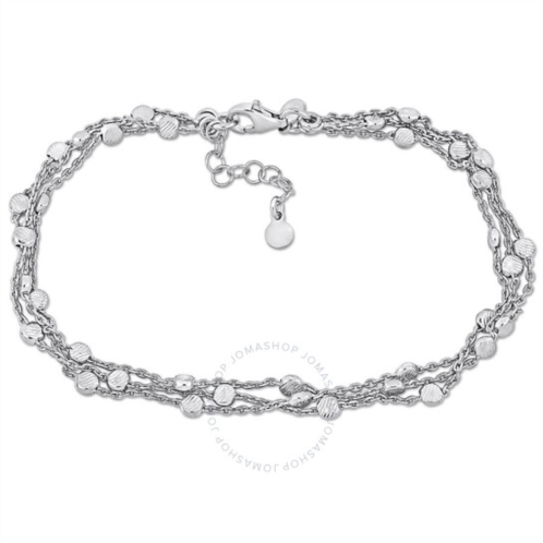 Amour Multi-strand Anklet with Sterling Silver Lobster Clasp - 9 in.