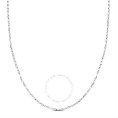 Amour Oval Bead Chain Necklace In Platinum, 18 In