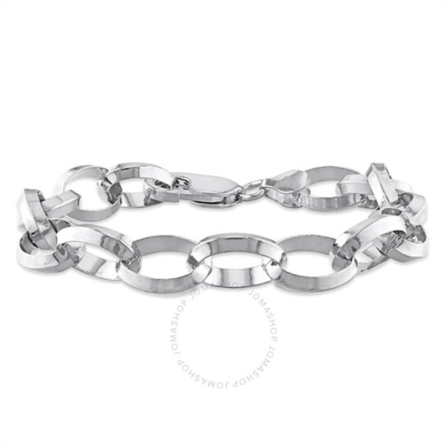 Amour Rolo Chain Bracelet In Sterling Silver, 7.5 In