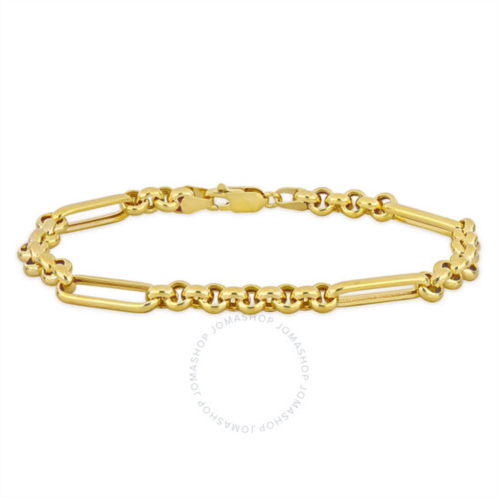 Amour Rolo Link Station Bracelet In 14K Yellow Gold, 7.5 In