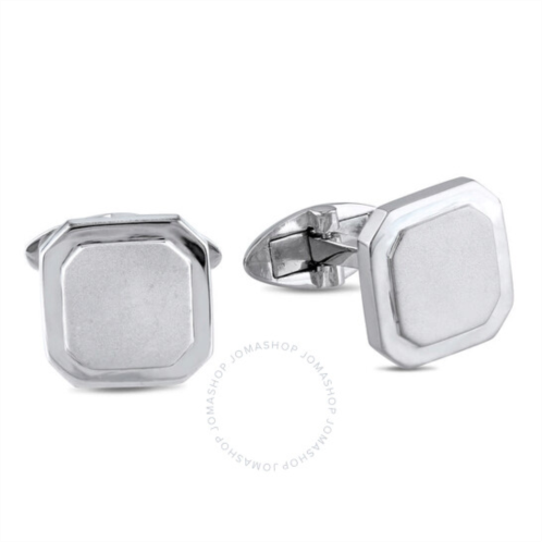 Amour Square Cufflinks In Sterling Silver