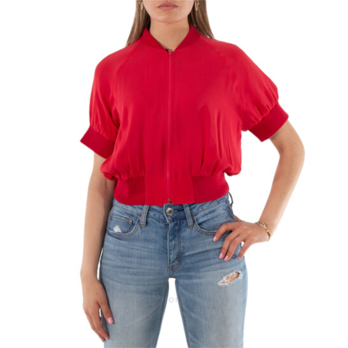 Emporio Armani Ladies Blouson Red Zip Jacket, Brand Size 42 (US Size 8)