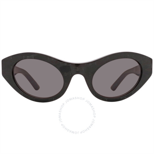 Balenciaga Grey Oval Unisex Sunglasses