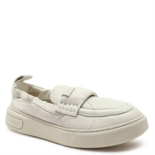 Bally Dusty White Mauro Leather Slip-On Sneakers, Brand Size 10 ( US Size 11 )