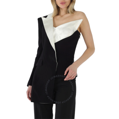 Balmain Ladies Asymmetric One-shoulder Blazer, Brand Size 36 (US Size 2)