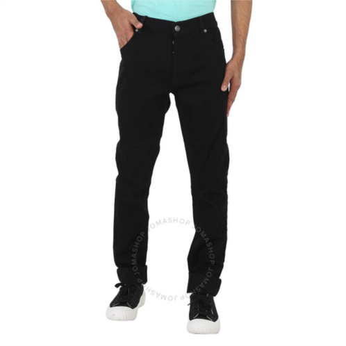 Balmain Mens Black Slim Cut Cotton Jeans, Waist Size 30
