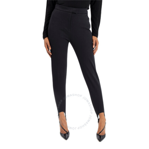Burberry Black Cotton-blend High-waist Tailored Jodhpur Trousers, Brand Size 8 (US Size 6)