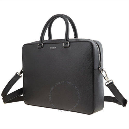 Burberry Black Grainy Leather Compact Briefcase