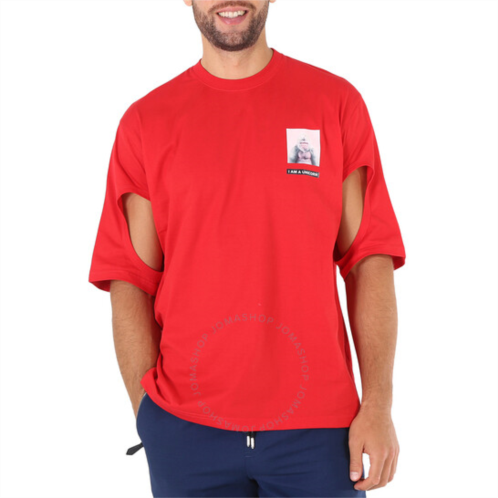 Burberry Bright Red Gorilla Print Cotton T-shirt, Size Medium