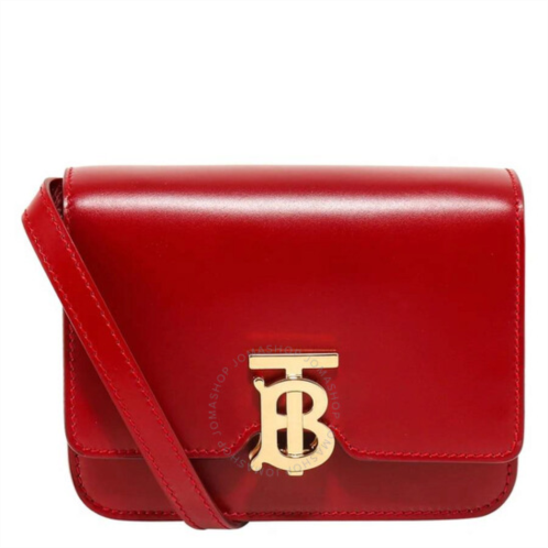 Burberry Dark Carmine Mini TB Leather Crossbody