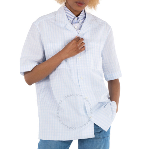 Burberry Gingham Check Print Oversized Shirt, Brand Size 0