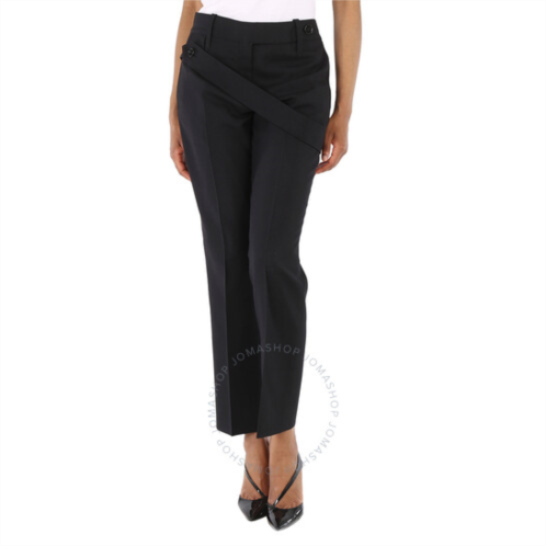 Burberry Ladies Black Wool Trousers, Brand Size 8 (US Size 6)