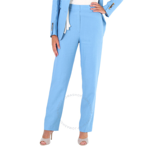 Burberry Ladies Blue Topaz Jersey Sash Detail Tailored Trousers, Brand Size 2
