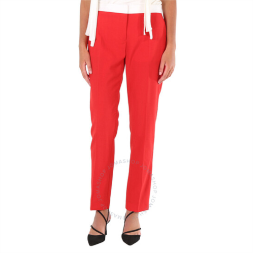 Burberry Ladies Bright Red Hanover Two-tone Wool Tailored Trousers, Brand Size 2 (US Size 0)