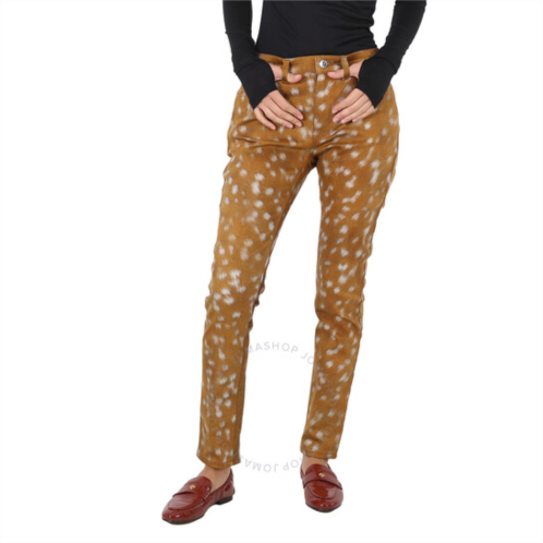 Burberry Ladies Honey Printed Pants, Waist Size 28