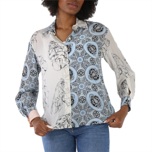 Burberry Ladies Juliette Silk Oversized Shirt, Brand Size 4 (US Size 2)