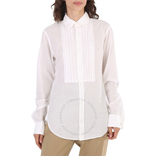 Burberry Ladies White Ribbed Panel Shirt, Size XX-Small