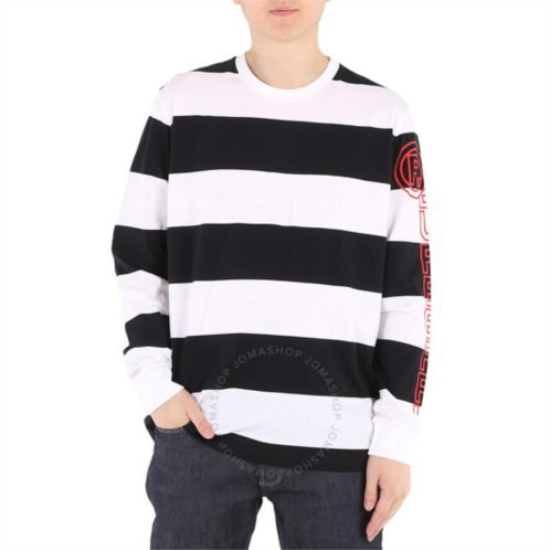 Burberry Laxley Stripe Cotton Oversized Long-sleeve T-shirt, Size Small