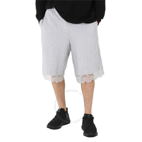 Burberry Mens Light Pebble Grey Chantilly Drawcoard Shorts, Size Large